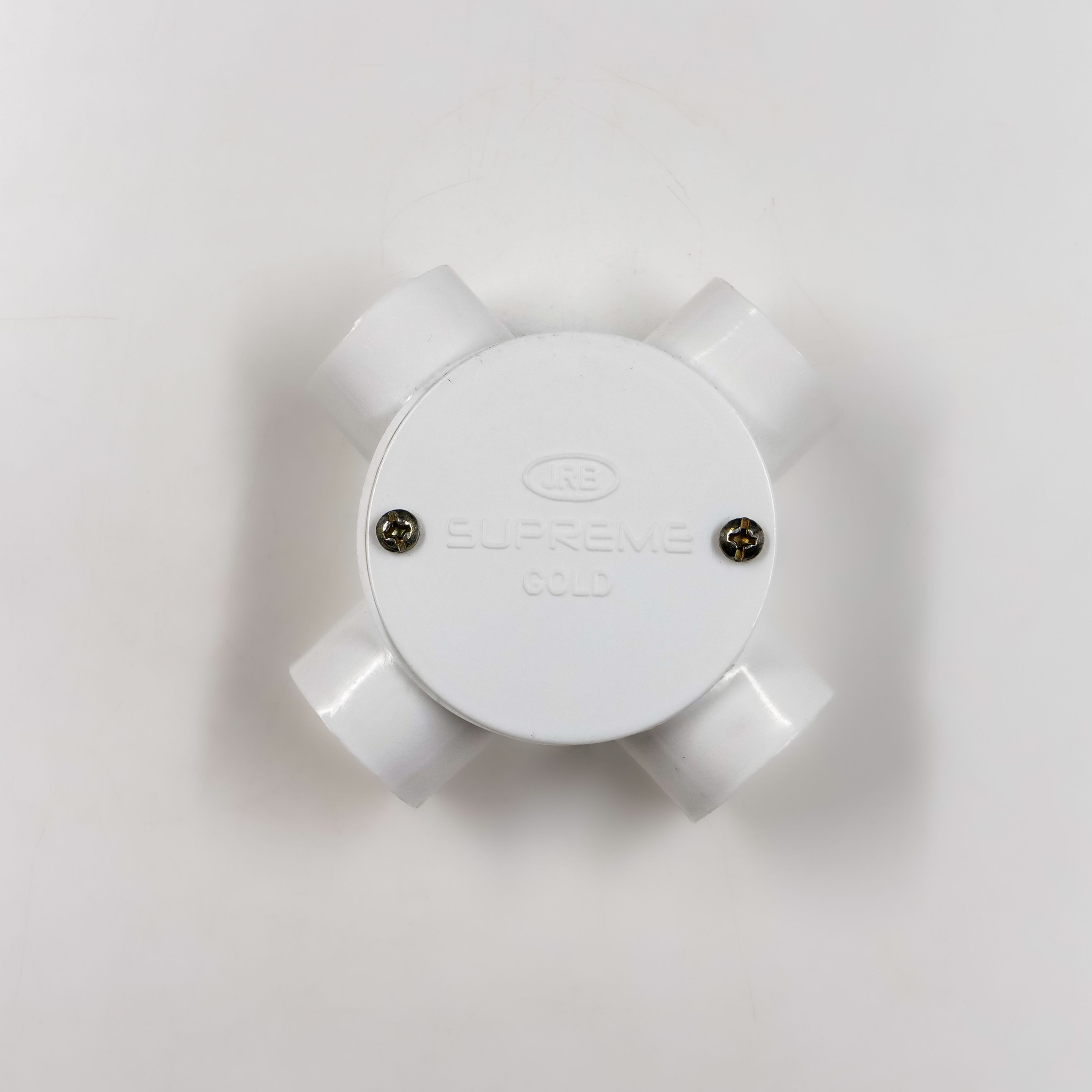 JRB Suppreme - 25Mm Conduit Junction Box 4 Way (White)